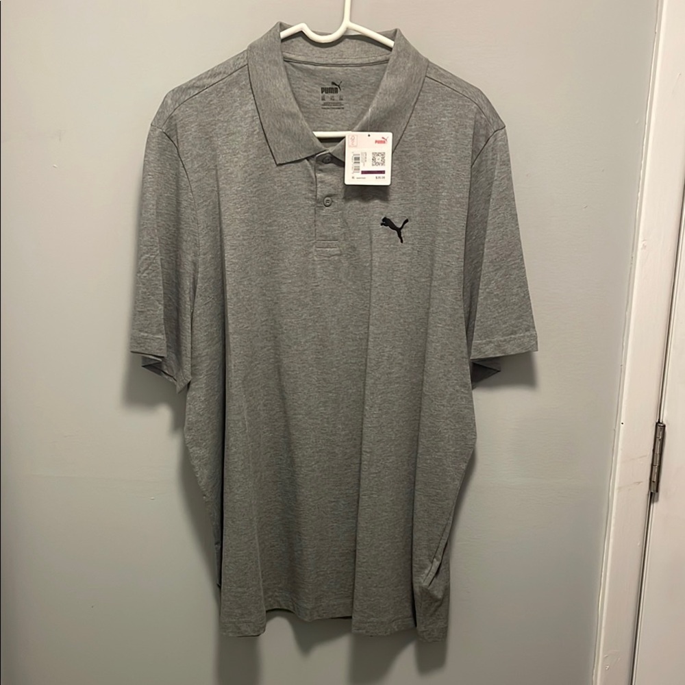 Puma Gray Polo Shirt Classic Style